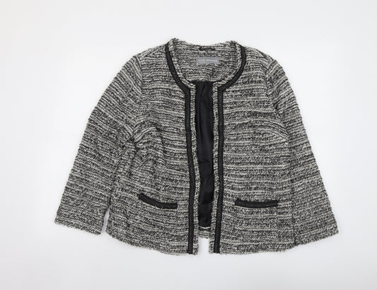 Marks and Spencer Womens Grey Jacket Blazer Size 14 - Boucle Tweed