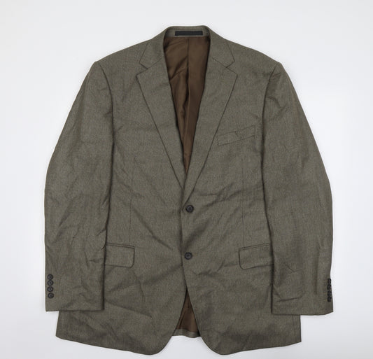 Marks and Spencer Mens Brown Polyester Jacket Blazer Size 44 Regular