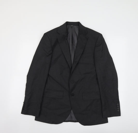 Marks and Spencer Mens Grey Polyester Jacket Suit Jacket Size 36 Regular