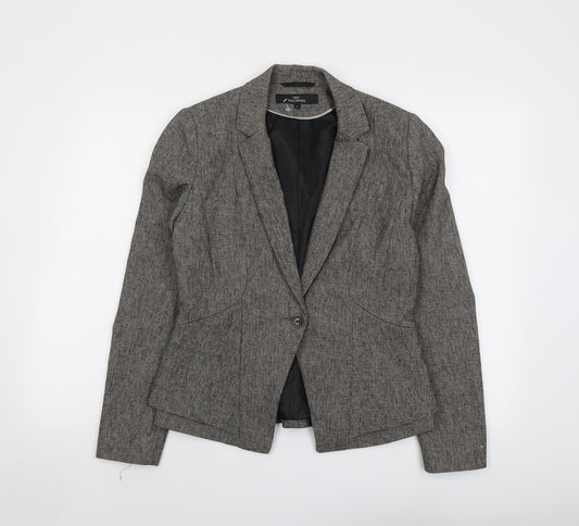 NEXT Womens Grey Jacket Blazer Size 12 Button