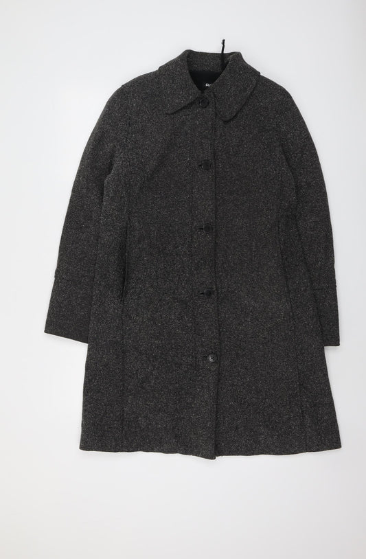 Rohan Womens Grey Overcoat Coat Size M Button