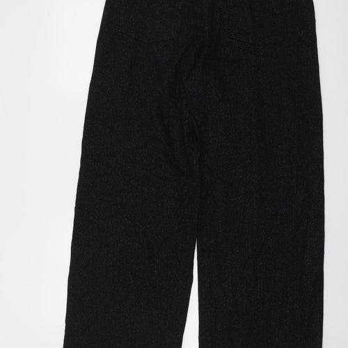Per Una Womens Black Cotton Straight Jeans Size 14 L29 in Regular Button