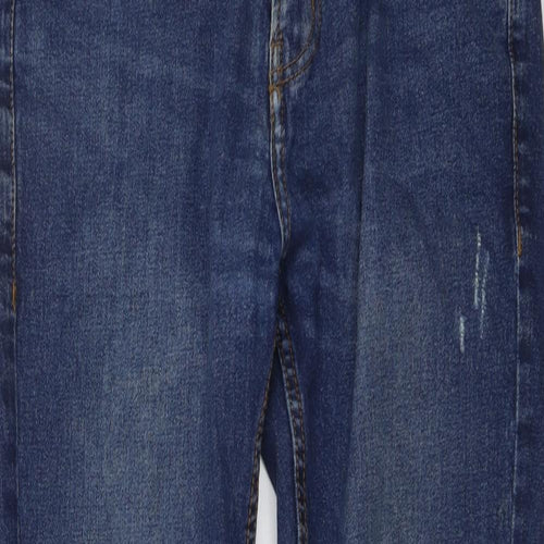 Pull&Bear Mens Blue Cotton Skinny Jeans Size 30 in L30 in Regular Button
