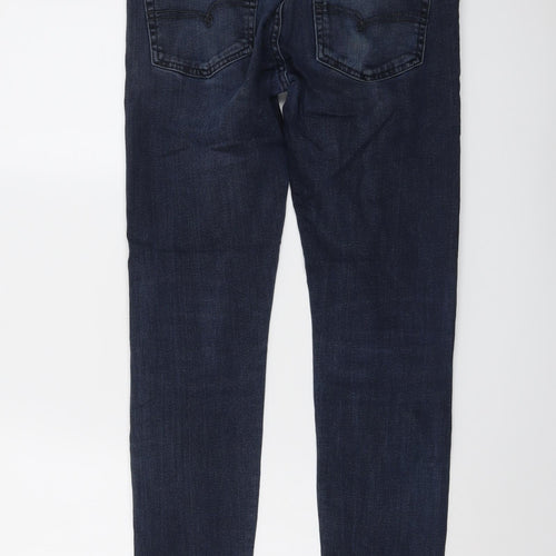 NEXT Mens Blue Cotton Skinny Jeans Size 30 in L30 in Regular Button