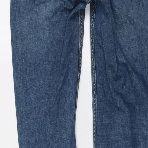Topman Mens Blue Cotton Skinny Jeans Size 30 in L32 in Regular Button