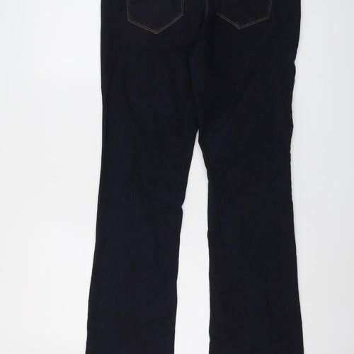 Dorothy Perkins Womens Blue Cotton Bootcut Jeans Size 12 L29 in Regular Button