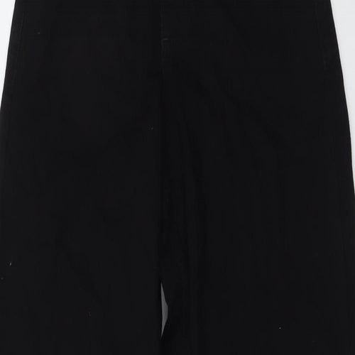 Marks and Spencer Womens Black Cotton Mom Jeans Size 6 L25 in Regular Button