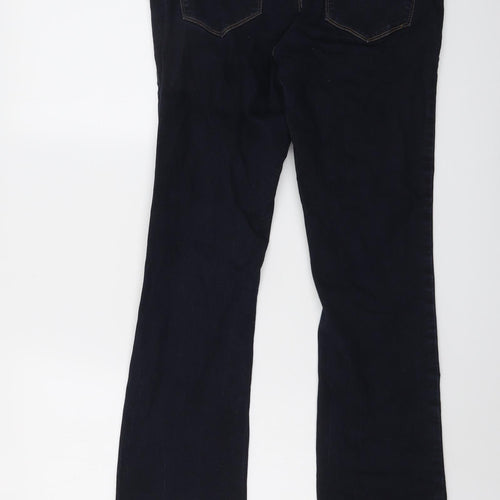 Dorothy Perkins Womens Blue Cotton Bootcut Jeans Size 12 L30 in Regular Button