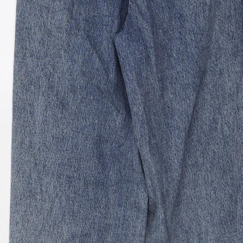 River Island Womens Blue Cotton Mom Jeans Size 6 L30 in Regular Button