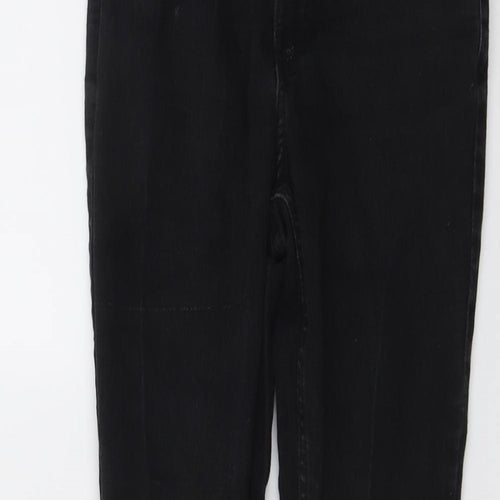 H&M Boys Black Cotton Skinny Jeans Size 11-12 Years Regular Button