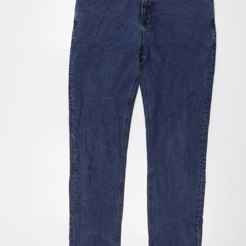 NEXT Mens Blue Cotton Skinny Jeans Size 36 in L31 in Regular Button