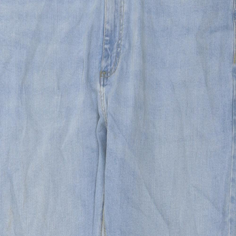 Marks and Spencer Mens Blue Cotton Skinny Jeans Size 40 in L31 in Slim Button