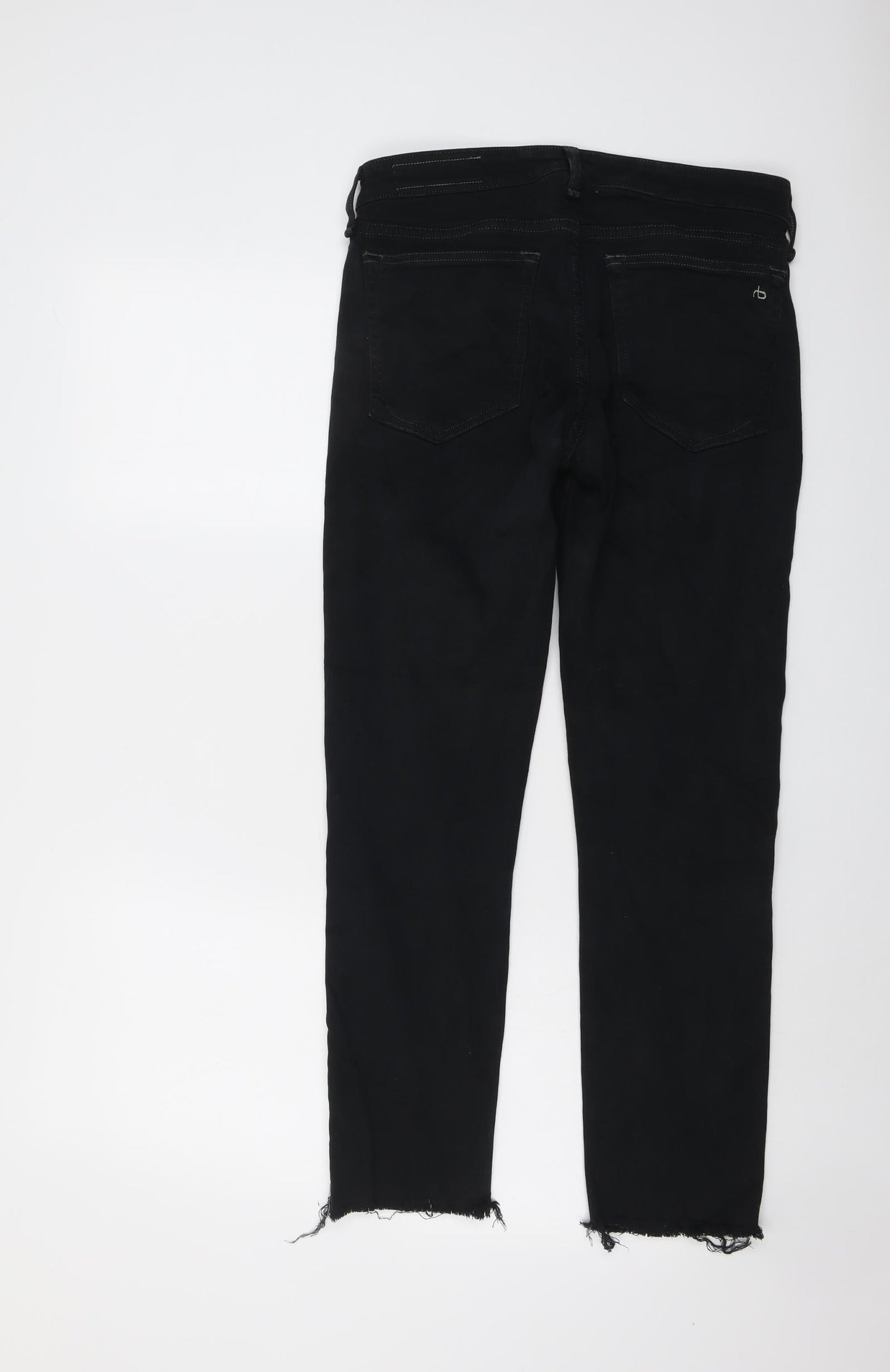 rag & bone Womens Black Cotton Straight Jeans Size 26 in L28 in Regular Button