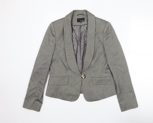 NEXT Womens Grey Jacket Blazer Size 14 Button
