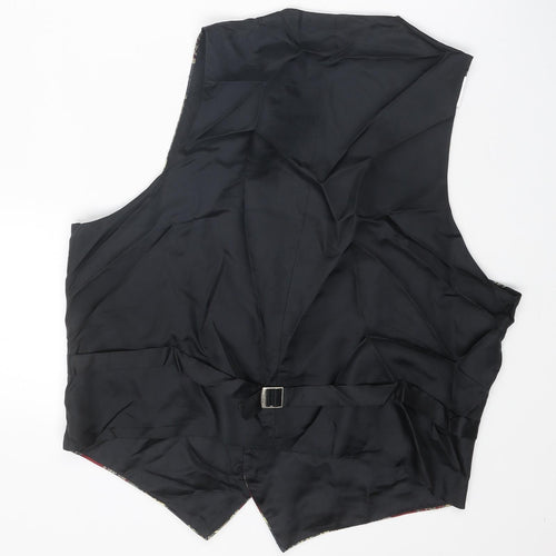 St Michael Mens Multicoloured Geometric Silk Jacket Suit Waistcoat Size L Regular