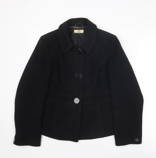 Marks and Spencer Womens Black Jacket Size 14 Button