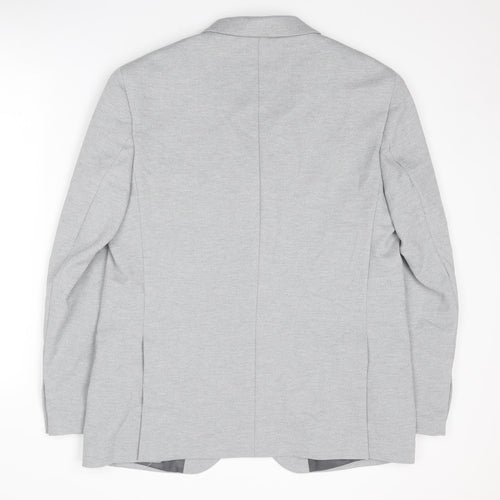 Marks and Spencer Mens Grey Polyamide Jacket Suit Jacket Size 42 Regular
