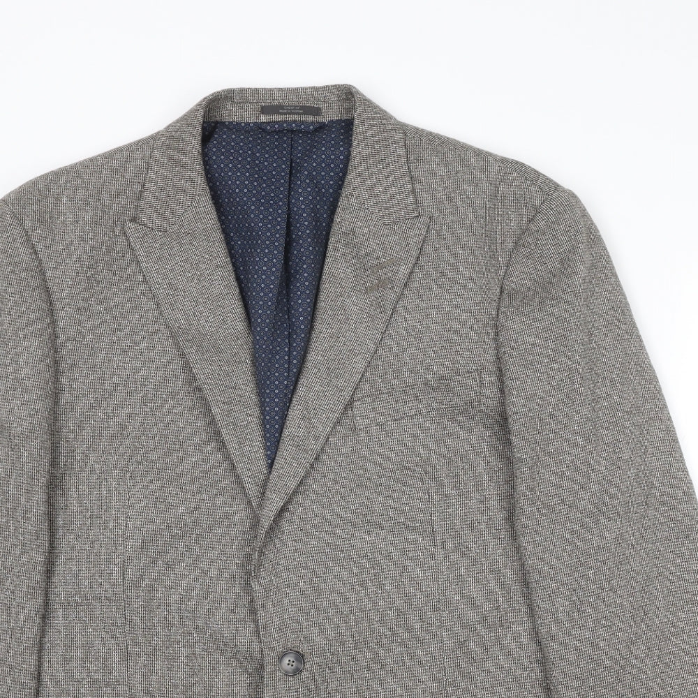 Marks and Spencer Mens Beige Polyester Jacket Blazer Size 44 Regular