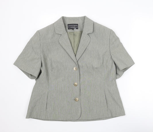 Debenhams Womens Grey Jacket Blazer Size 18 Button