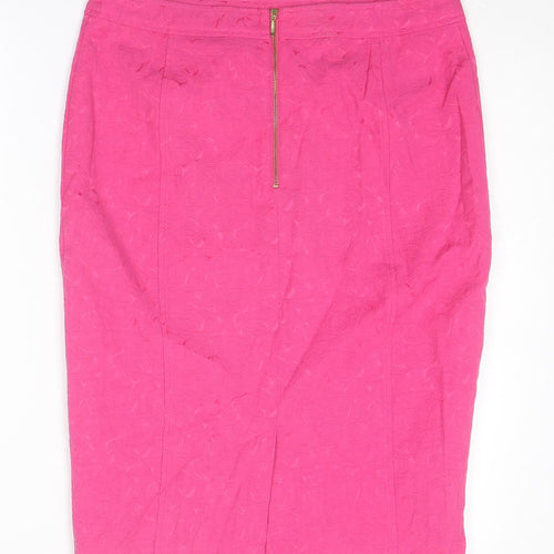 NEXT Womens Pink Cotton Bandage Skirt Size 12 Zip