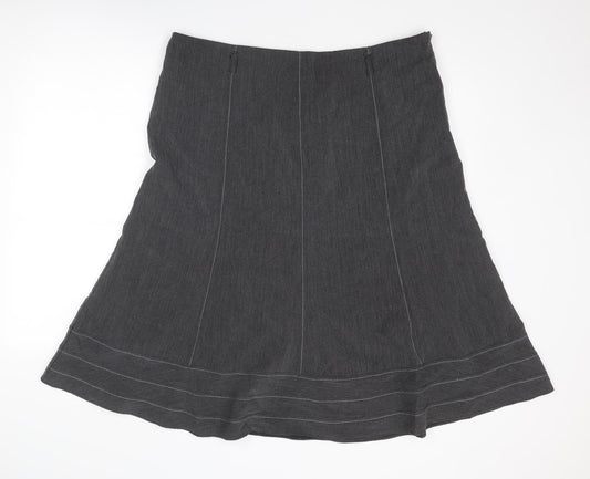 Bonmarché Womens Grey Polyester Swing Skirt Size 18