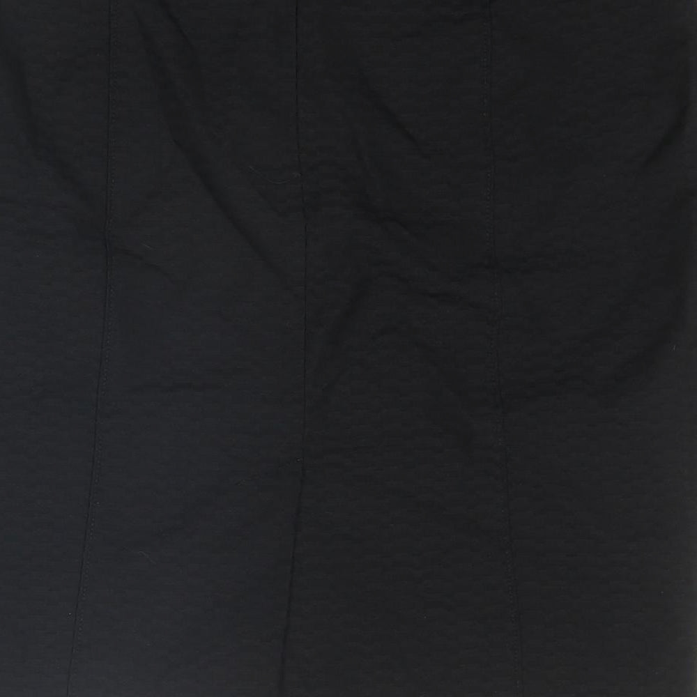 NEXT Womens Black Polyester Straight & Pencil Skirt Size 14 Zip