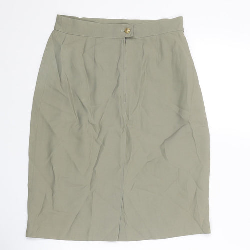 Marella Womens Brown Acetate Straight & Pencil Skirt Size 12 Zip