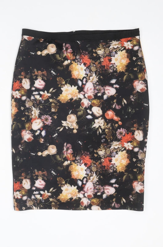 Koton Womens Multicoloured Floral Polyester Straight & Pencil Skirt Size XL
