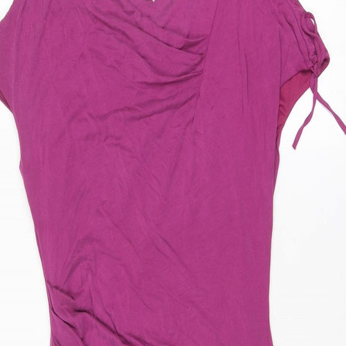 Per Una Womens Purple Modal Shift Size 16 Round Neck Pullover