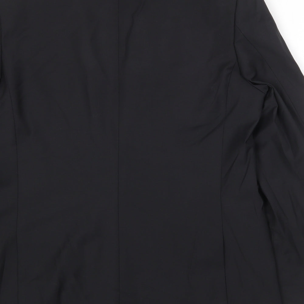 Marks and Spencer Mens Black Cotton Jacket Suit Jacket Size 44 Regular