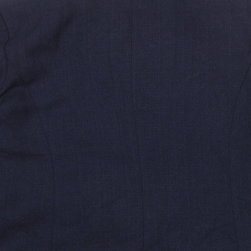 EWM Womens Blue Polyester Jacket Suit Jacket Size 12
