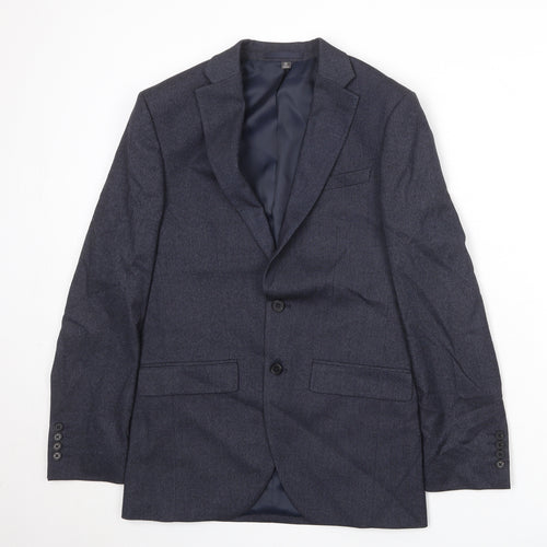 Marks and Spencer Mens Blue Polyester Jacket Suit Jacket Size 36 Regular