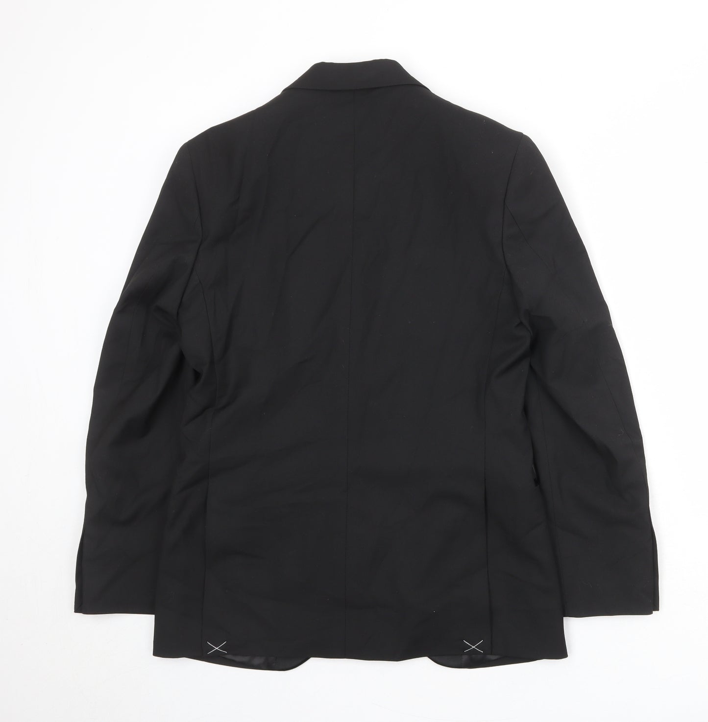 Marks and Spencer Mens Black Polyester Tuxedo Suit Jacket Size 36 Regular