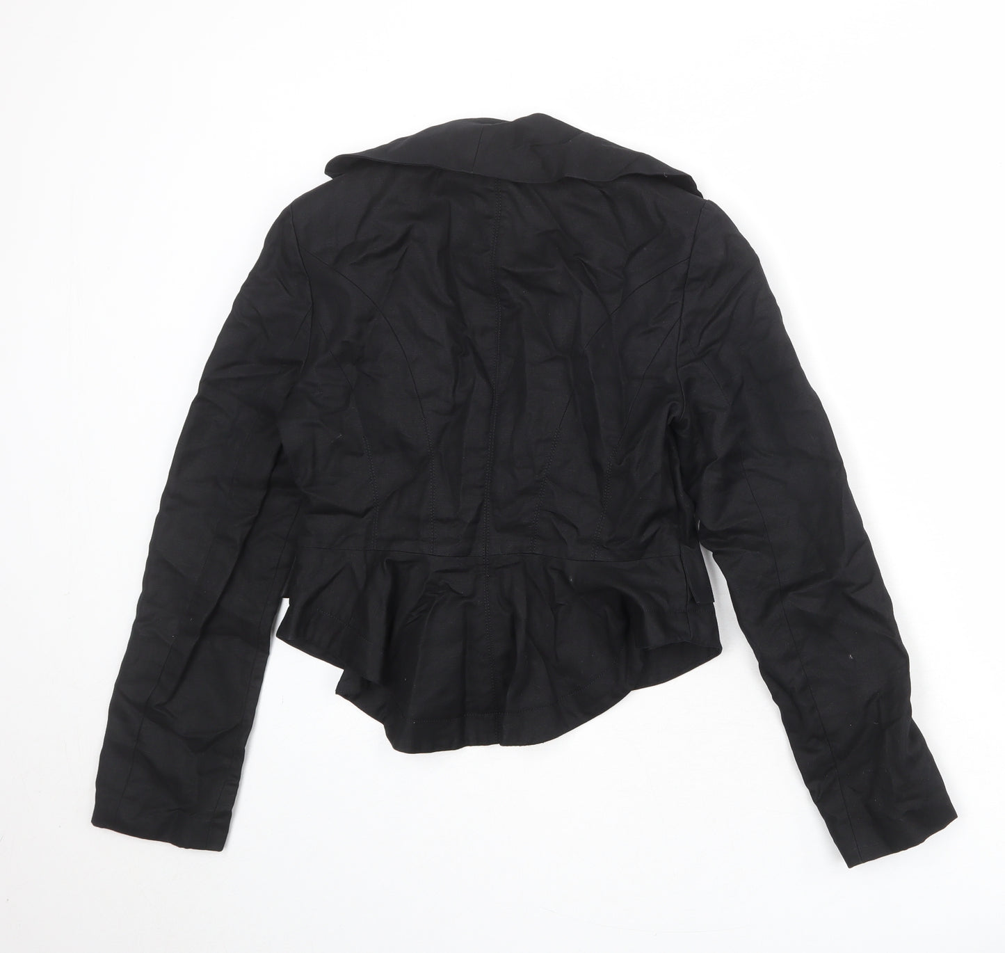 NEXT Womens Black Cotton Jacket Blazer Size 10