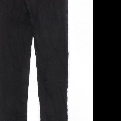 Dorothy Perkins Womens Black Cotton Skinny Jeans Size 12 Regular Zip