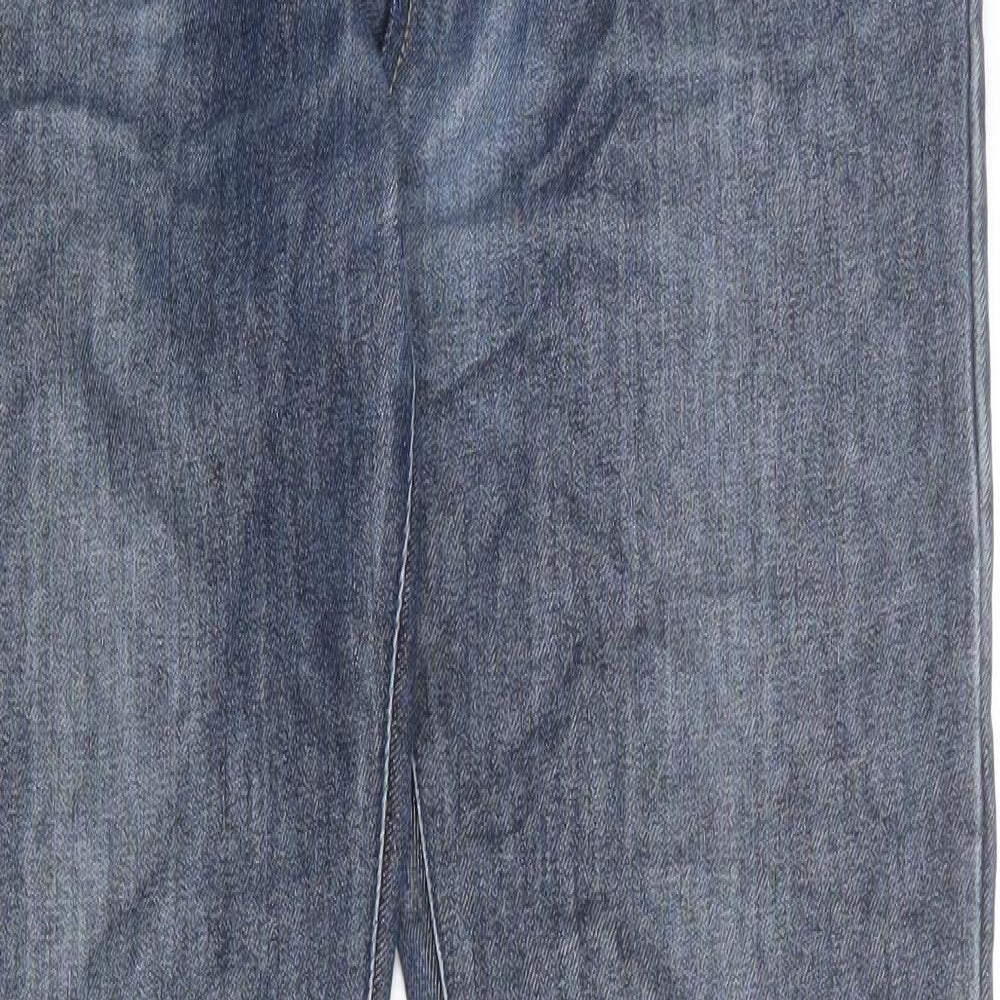 Urban Outlaws Boys Blue Cotton Straight Jeans Size 14 Years Regular Zip