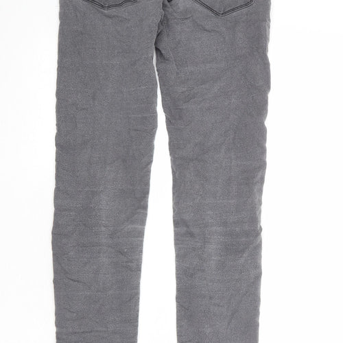Divided by H&M Womens Grey Cotton Skinny Jeans Size 8 Regular Zip