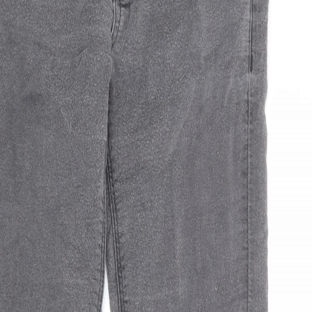 Divided by H&M Womens Grey Cotton Skinny Jeans Size 8 Regular Zip