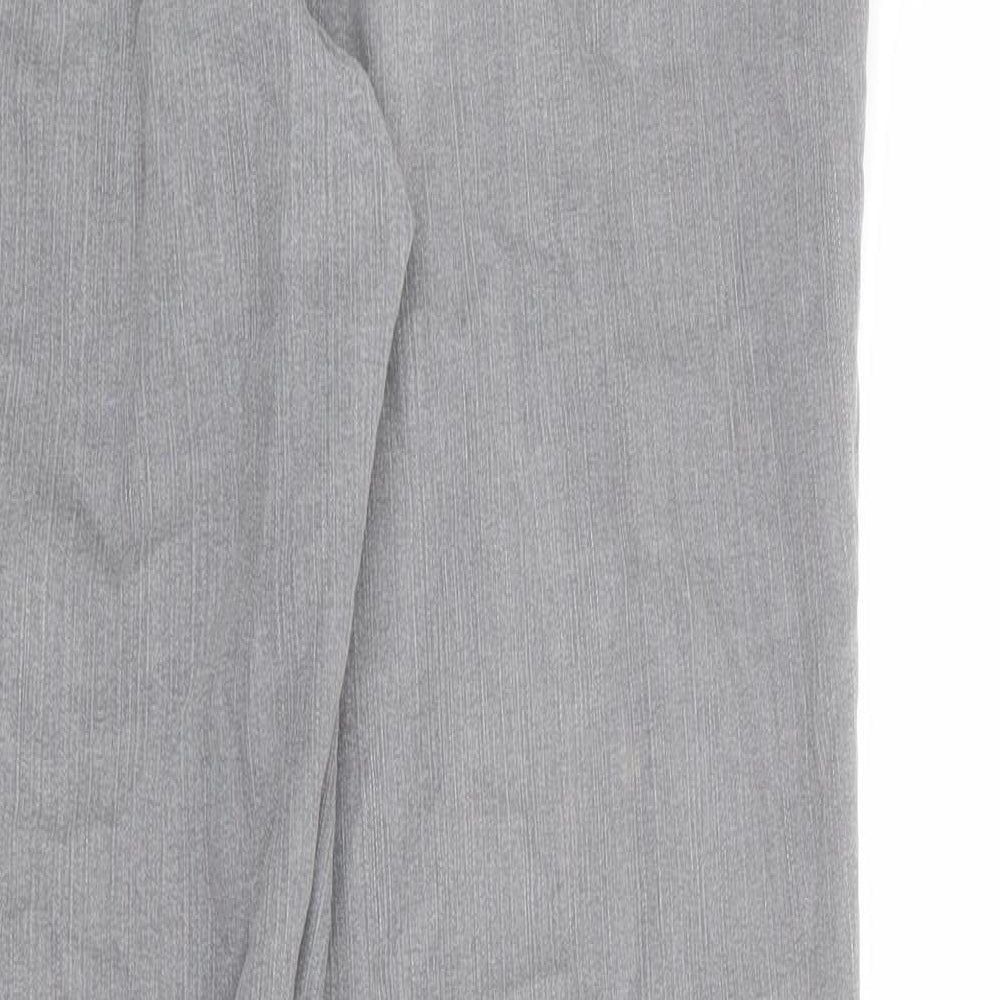 Per Una Womens Grey Cotton Straight Jeans Size 10 Regular Zip
