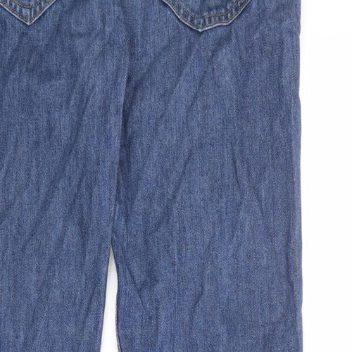 Blue Harbour Mens Blue Cotton Straight Jeans Size 34 in Regular Zip