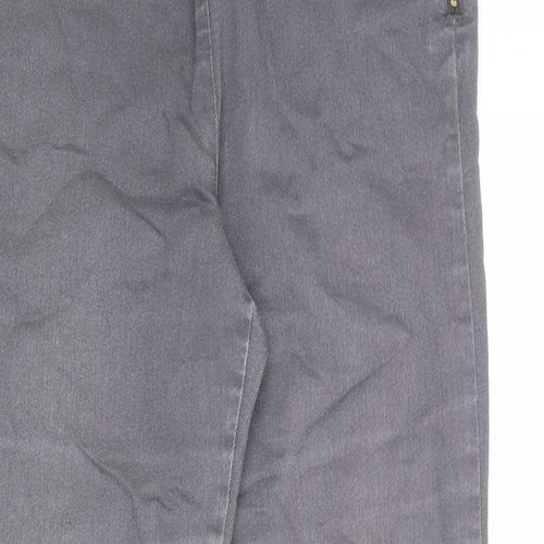 H&M Womens Grey Cotton Skinny Jeans Size 16 Regular Zip