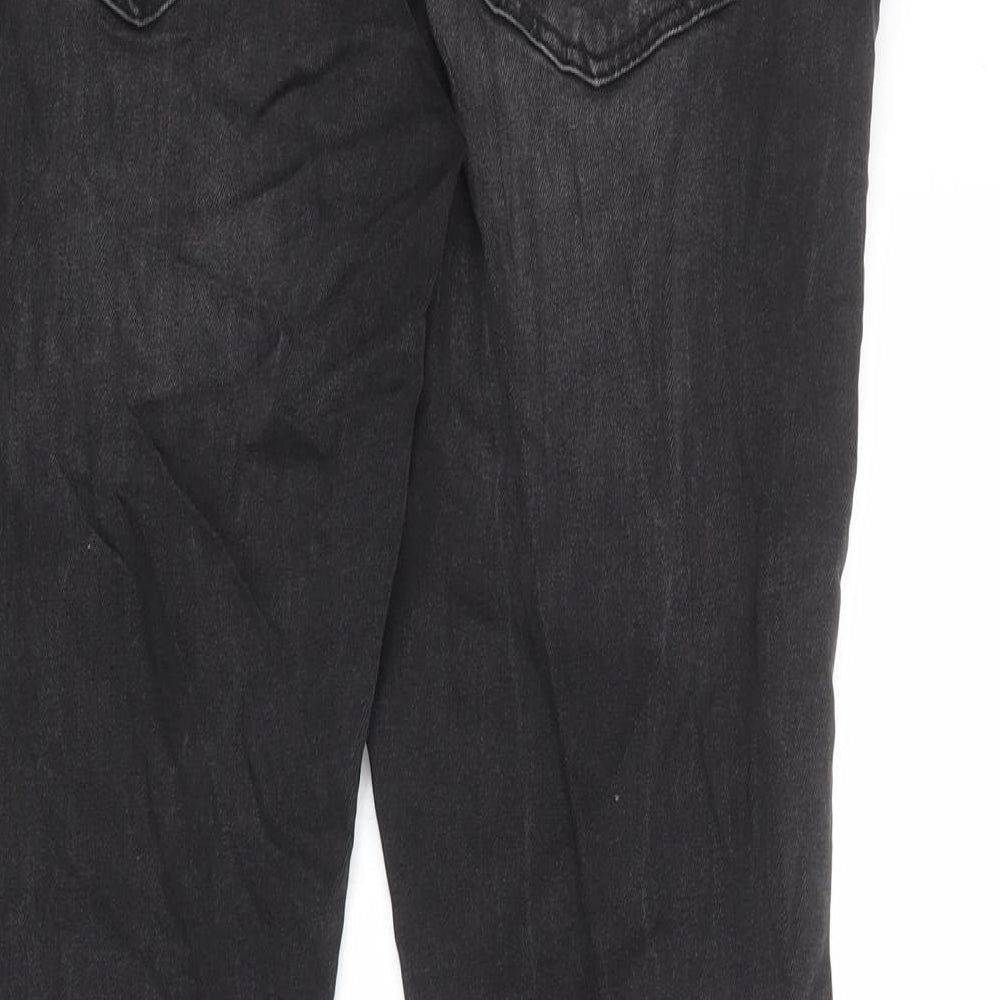 Dorothy Perkins Womens Grey Cotton Skinny Jeans Size 10 Regular Zip
