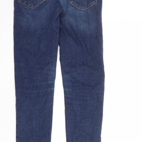 Zara Boys Blue Cotton Skinny Jeans Size 11-12 Years Regular Zip