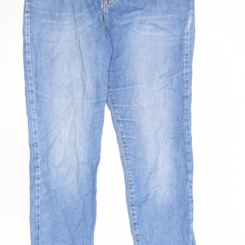 Monsoon Womens Blue Cotton Skinny Jeans Size 16 Regular Zip