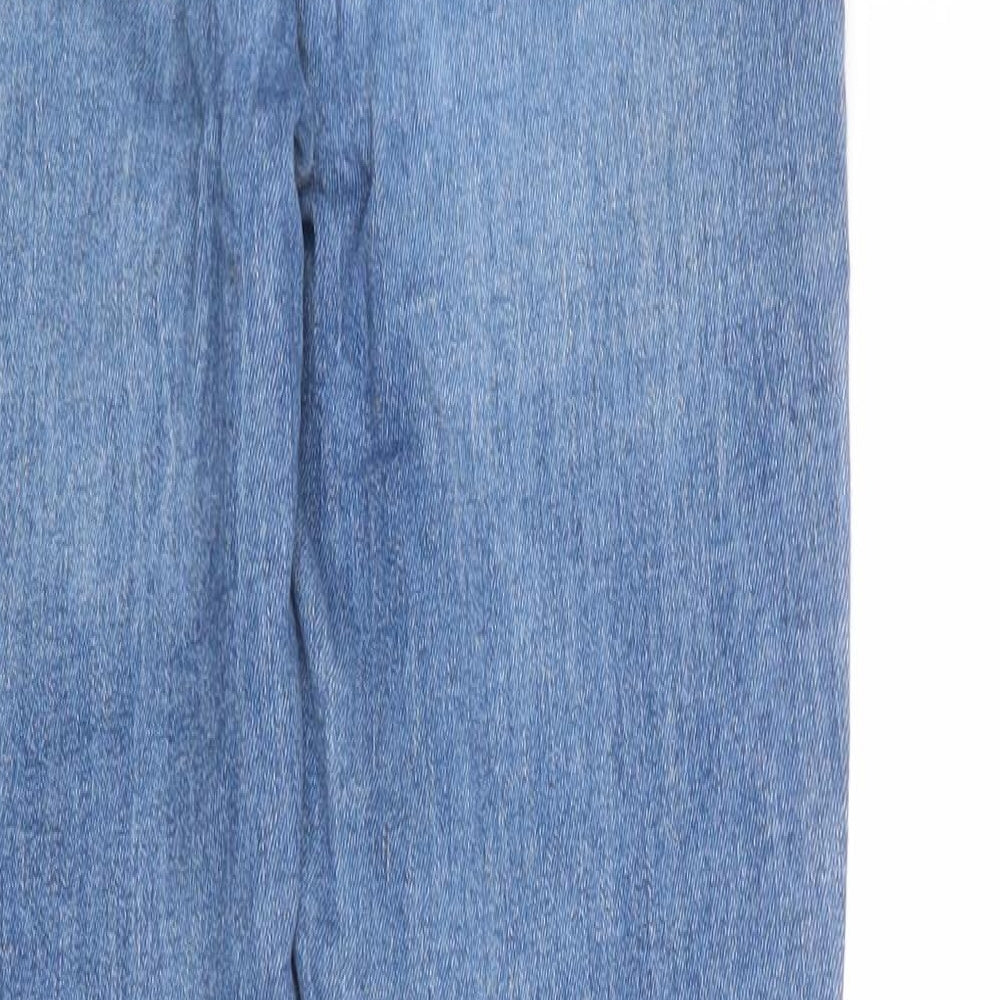 Zara Womens Blue Cotton Skinny Jeans Size 10 Regular Zip