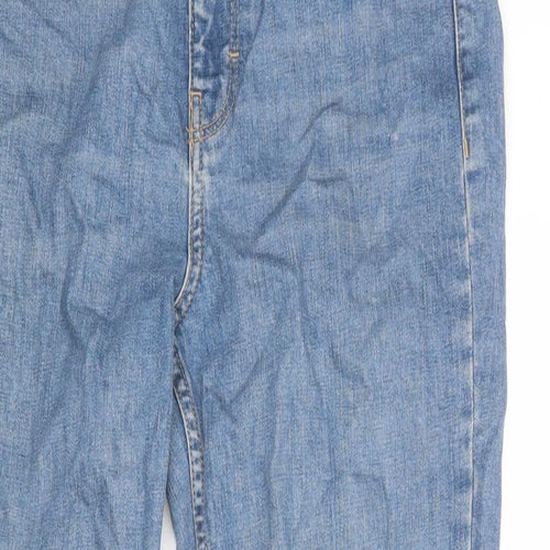 Topshop Womens Blue Cotton Mom Jeans Size 28 in Regular Zip