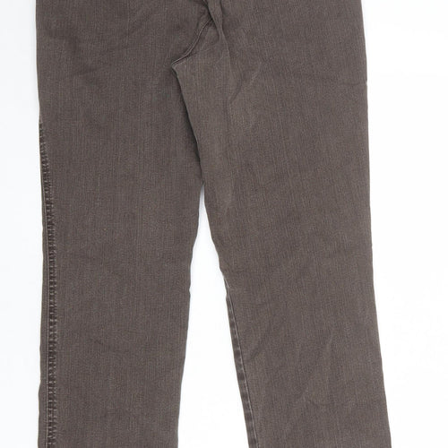 BRAX Womens Brown Cotton Skinny Jeans Size 12 Regular Zip