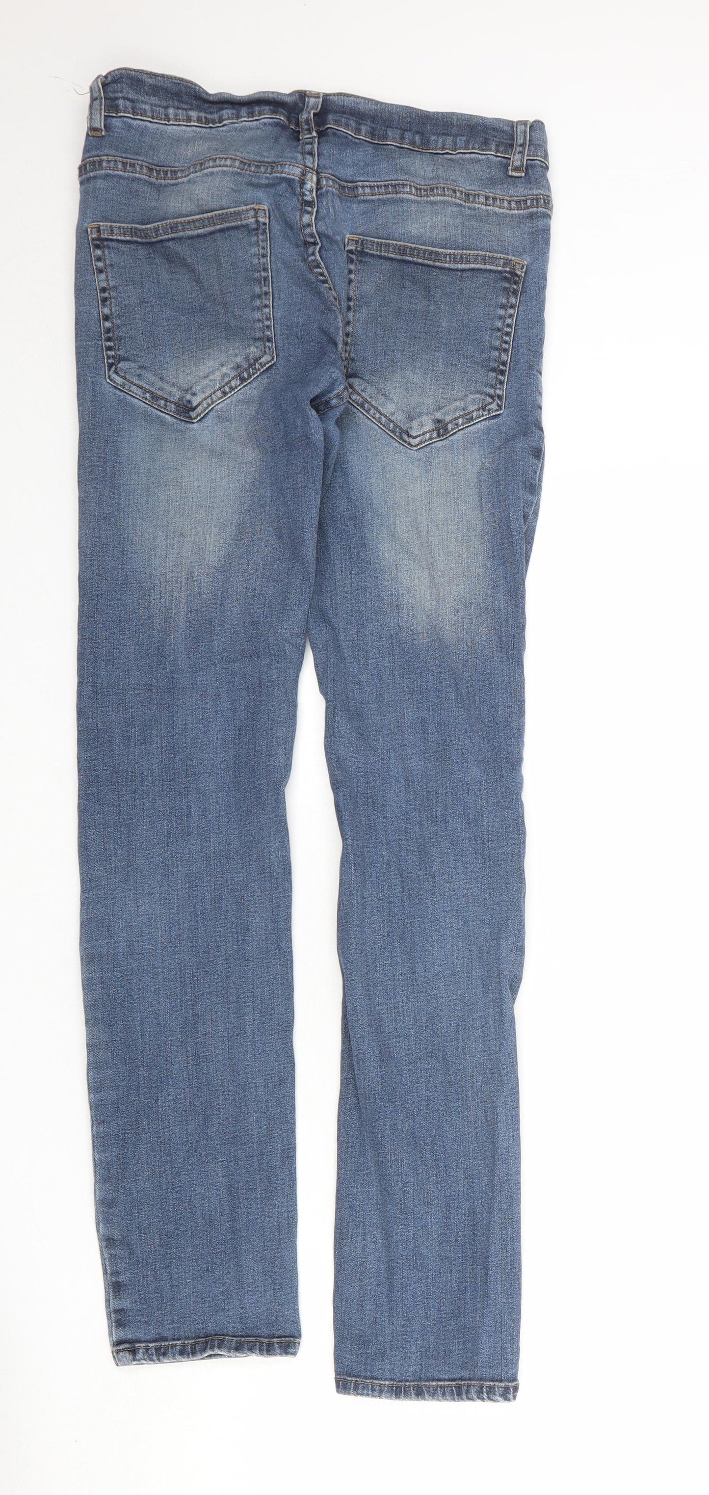 Denim & Co. Mens Blue Cotton Skinny Jeans Size 30 in Regular Zip