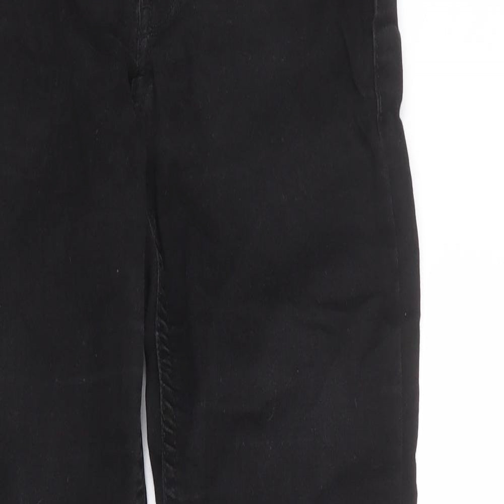 Bershka Womens Black Cotton Skinny Jeans Size 10 Regular Zip