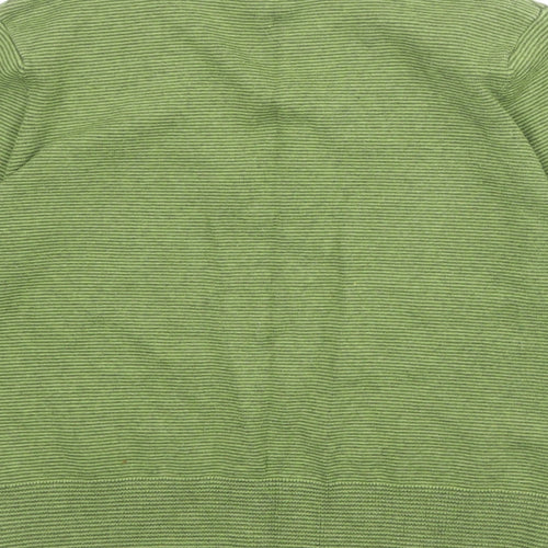 Linea Womens Green V-Neck Cotton Pullover Jumper Size M